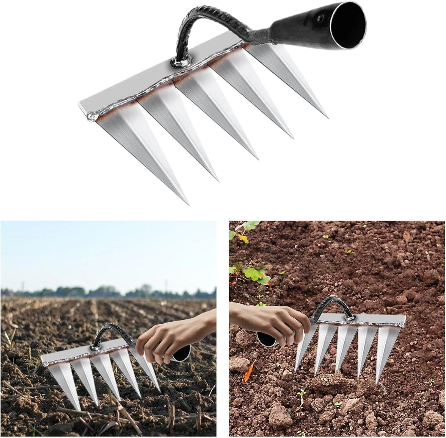 5 Teeth Steel Garden Weeding - Image 3